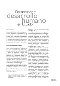 Dolarización y desarrollo humano en Ecuador