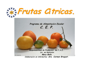 Citricos en Frutos que poseen alto contenido en ácido cítrico y