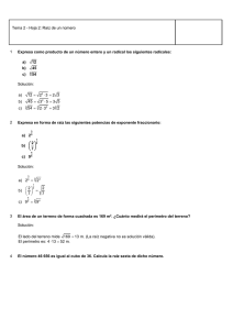 Matemáticas 3º ESO - Ejercicios de raíces.