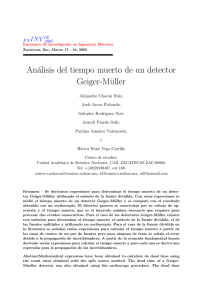 Análisis del tiempo muerto de un detector Geiger-Müller