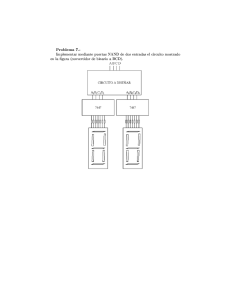 Problema 7.- Implementar mediante puertas NAND de dos entradas