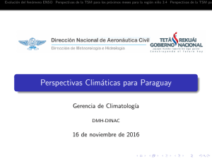 Perspectivas Climáticas para Paraguay