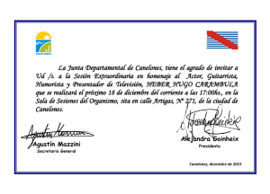 Invitacion - Junta Departamental de Canelones