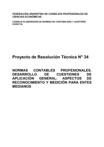 Proyecto de Resolución Técnica N° 34