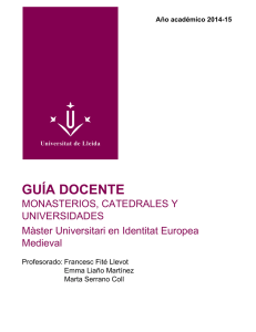 guía docente - Máster Identidad Europea Medieval