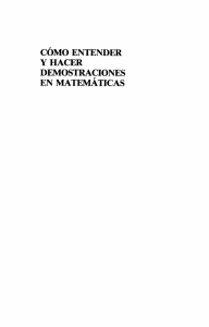 Cómo entender y hacer demostraciones en Matemáticas - U