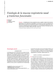 Fisiología de la mucosa respiratoria nasal y trastornos funcionales