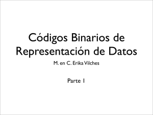 Códigos Binarios de Representación de Datos