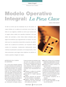 Modelo Operativo Integral: La Pieza Clave