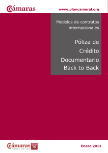 Póliza de Crédito Documentario Back to Back