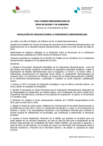 Resolución de Veracruz sobre la Conferencia Iberoamericana