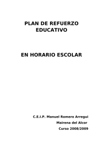 plan de refuerzo educativo - CEP de Alcalá de Guadaíra