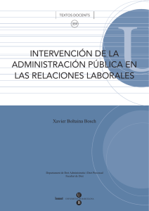 intervención de la administración pública en las relaciones laborales