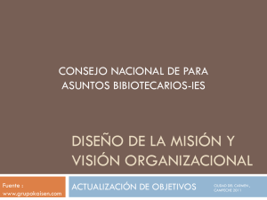 diseño de la misión y visión organizacional - CONPAB-IES