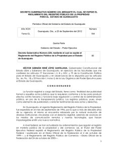 Reglamento RPP GTO. 2012 - Dirección General de Registros