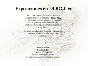 Exposiciones en DLRO Live