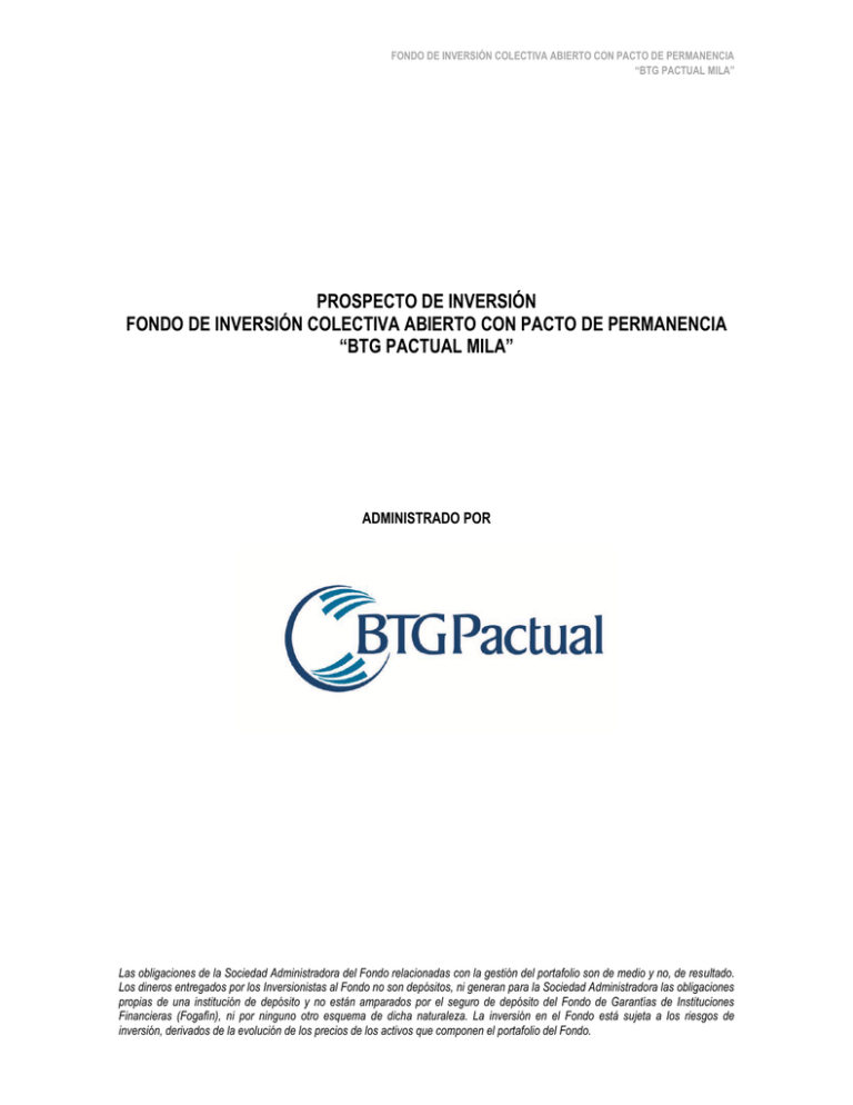 Prospecto Btg Pactual