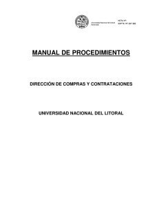 manual de procedimientos - Universidad Nacional del Litoral