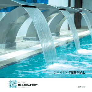 carta termal - Gran Hotel Balneario Blancafort Thermal Spa Barcelona