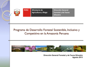 Programa de Desarrollo Forestal Sostenible y Competitivo de la
