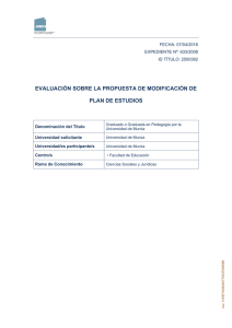 Informe modificación - Universidad de Murcia