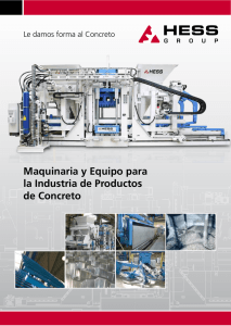 Maquinaria y Equipo para la Industria de Productos de Concreto