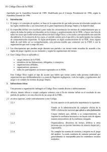 Código Ético de la FIDE - Federación Española de Ajedrez