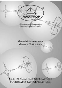 Manual de instrucciones Manual of Instructions - Max-Prop