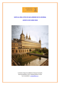 Programa Visita El Escorial - Biblioteca Nacional de España