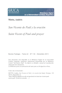 San Vicente de Paúl y la oración - Biblioteca Digital