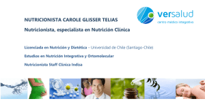 NUTRICIONISTA CAROLE GLISSER TELIAS Nutricionista