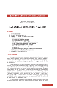 Garantías reales en Navarra. Juan Luis Gimeno Gómez