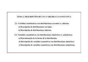 Tema 2. Descripción de una variable cuantitativa.