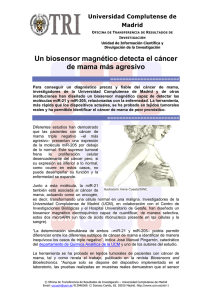 Un biosensor magnético detecta el cáncer de mama más agresivo