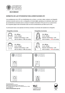 Normativa fotografia acreditaciones - UPV Universitat Politècnica de