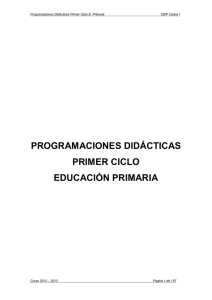 programaciones didácticas primer ciclo educación