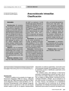Aracnoidocele intrasillar. Clasificación