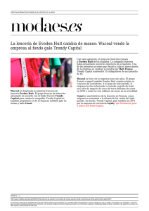 La lencería de Eveden Huit cambia de manos: Wacoal