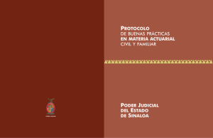 Protocolo de buenas prácticas en materia actuarial civil y familiar