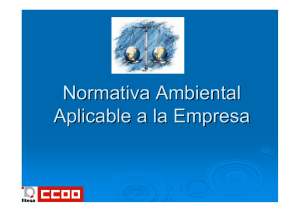 Normativa Ambiental Aplicable a la Empresa - Fiteqa-CCOO