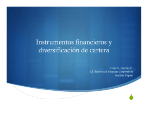 Instrumentos financieros y diversificación de cartera