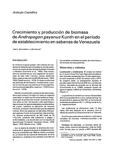 Crecimiento y producción de biomasa