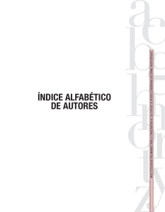 índice alfabético de autores - Ministerio de Agricultura, Alimentación
