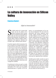 La cultura de innovación en Silicon Valley Francisco Rueda F.
