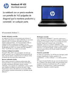 HP 435 Notebook PC data sheet