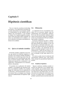Apuntes de Ciencia y método. Capítulo 5: Hipótesis científicas.
