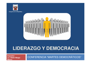 liderazgo y democracia - Congreso de la República