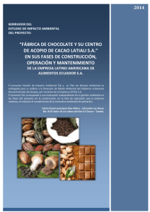 fábrica de chocolate y su centro de acopio de cacao latiali sa