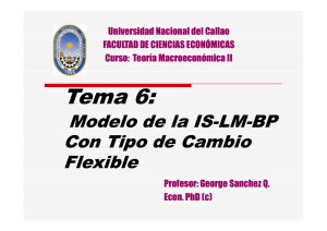 Tema 6 – Modelo de la IS-LM-BP con Tipo de Cambio Flexible