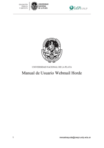 Manual de Usuario Webmail Horde - Universidad Nacional de La